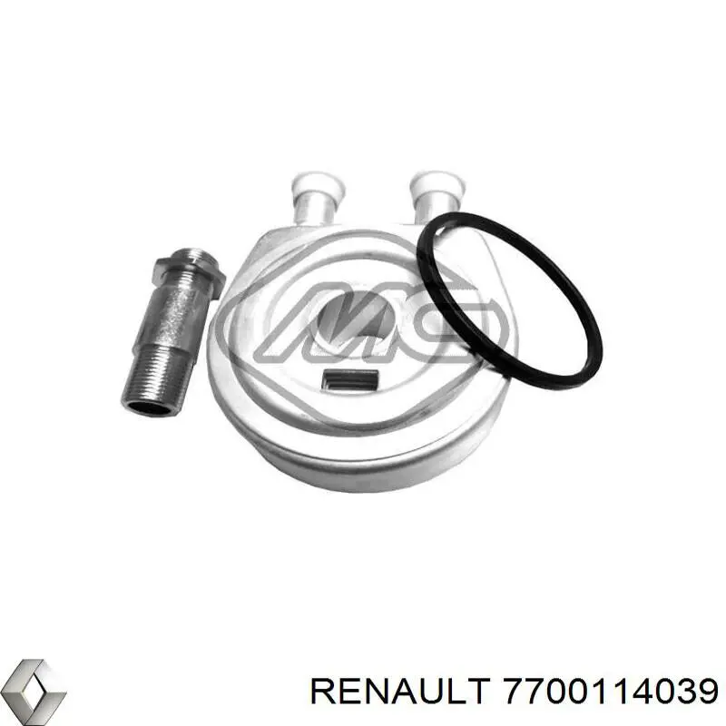 Compre 7700114039 Renault (RVI) Radiador de óleo (frigorífico), debaixo de filtro