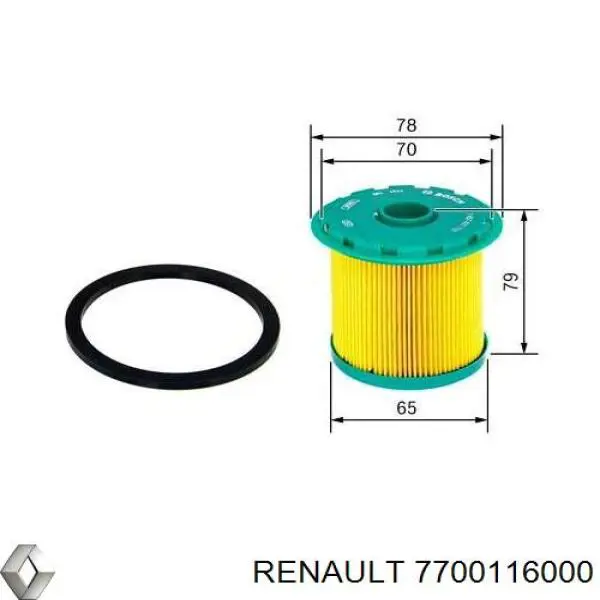 Filtro de combustível Renault (RVI) 7700116000 preço, a partir de 37,52 USD
