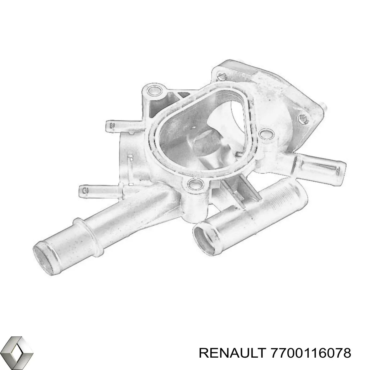 Compre 7700116078 Renault (RVI) Caixa do termostato