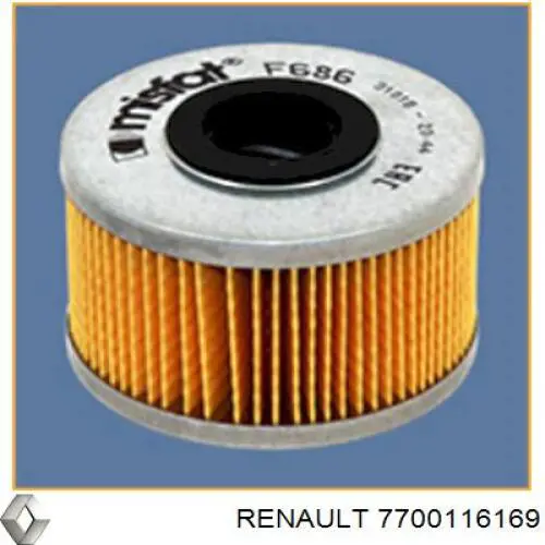 7700116169 Renault (RVI) Filtro de combustível
