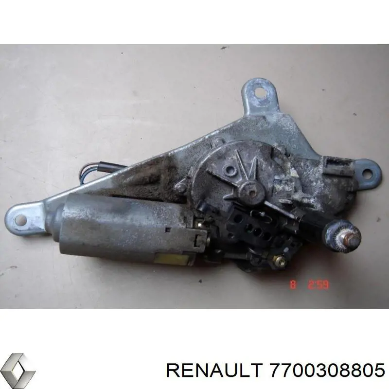 7700308805 Renault (RVI) Motor de limpador pára-brisas de vidro traseiro