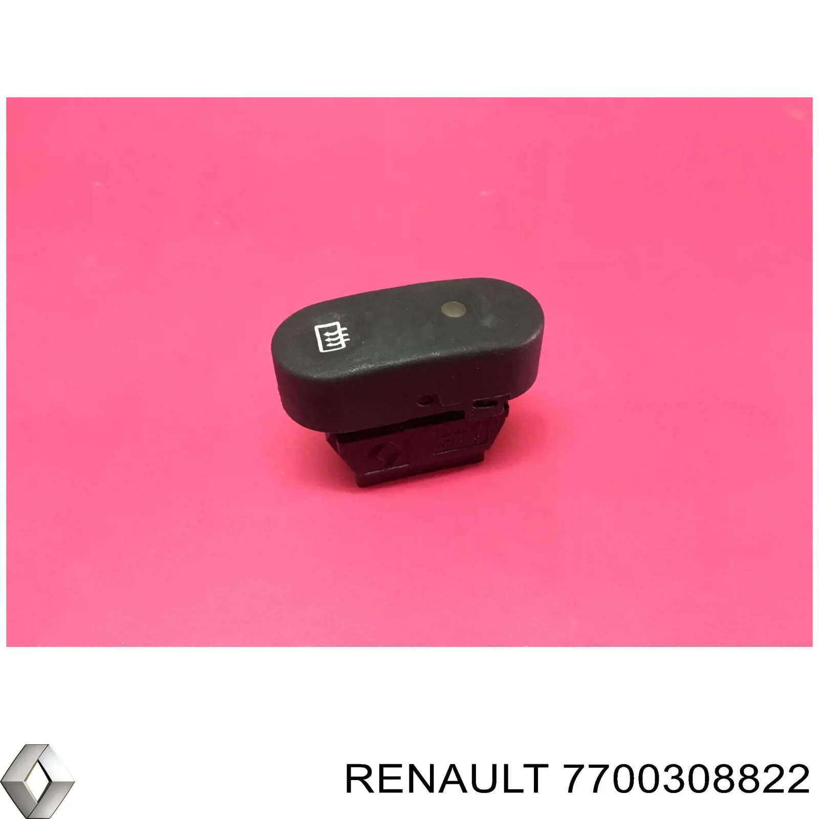 7700308822 Renault (RVI) Botão de ativação de aquecimento de vidro traseiro