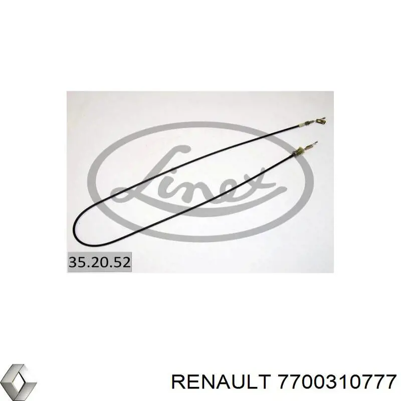 7700310777 Renault (RVI) Cabo/pedal de gás (de acelerador)