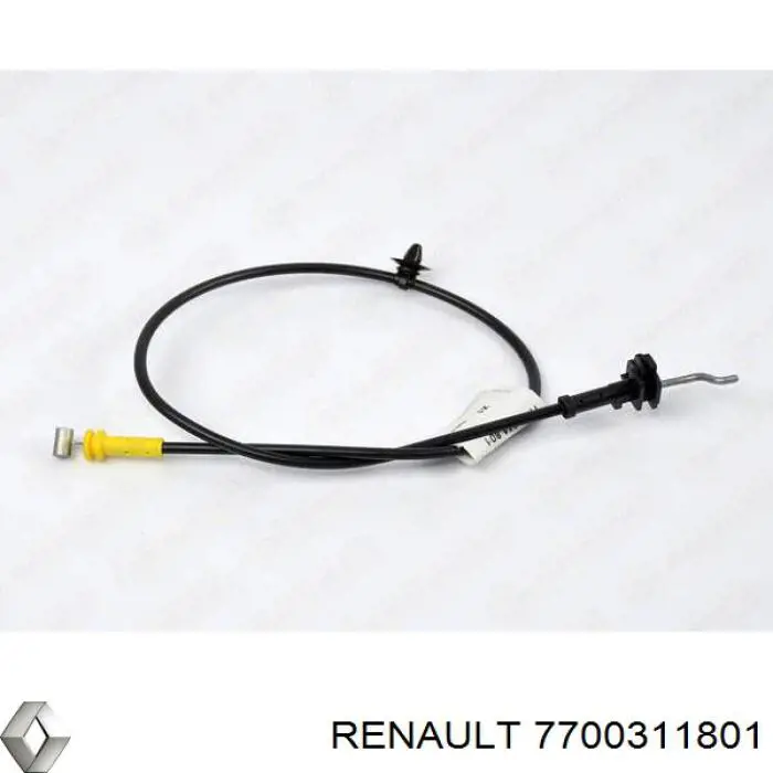Compre 7700311801 Renault (RVI) Cabo (pedal) de abertura do fecho da porta dianteira