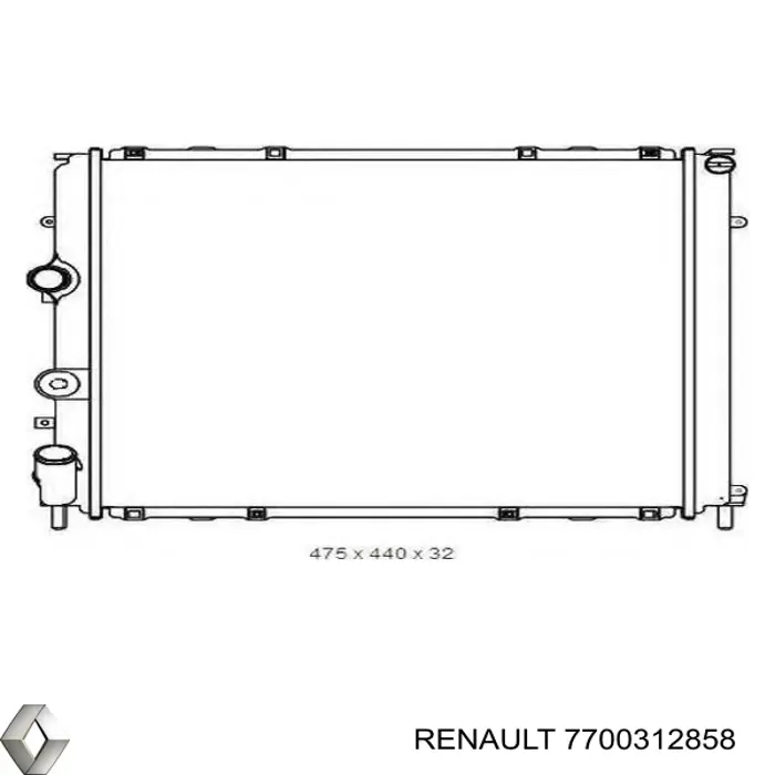 Compre 7700312858 Renault (RVI) Radiador de esfriamento de motor