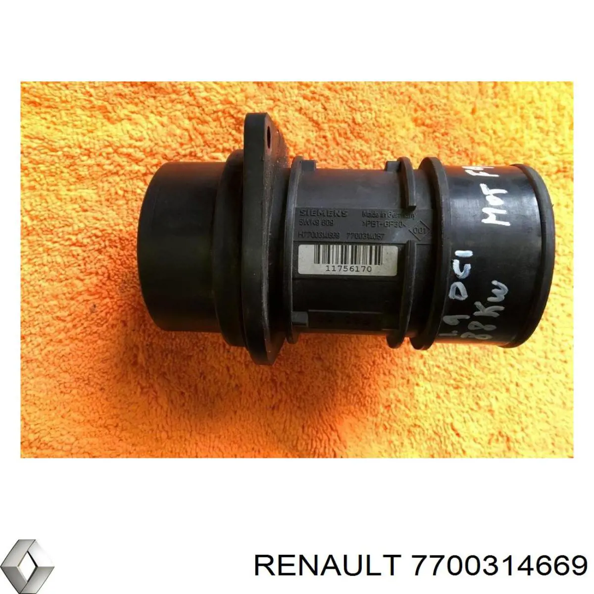 7700314669 Renault (RVI) Sensor de fluxo (consumo) de ar, medidor de consumo M.A.F. - (Mass Airflow)
