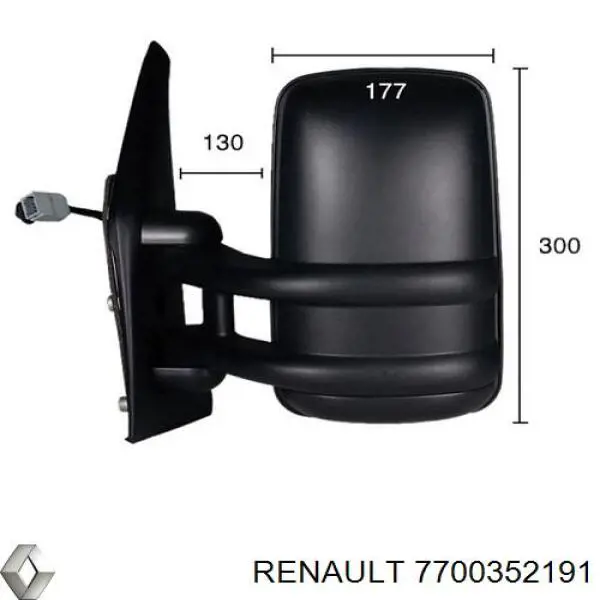 Compre 7700352191 Renault (RVI) Espelho de retrovisão esquerdo