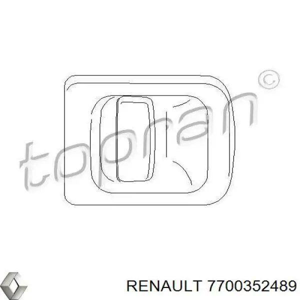 Compre 7700352489 Renault (RVI) Maçaneta externa dianteira/traseira da porta direita