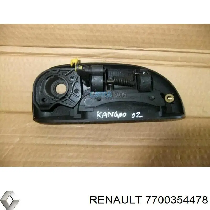 7700354478 Renault (RVI) Maçaneta dianteira esquerda externa da porta
