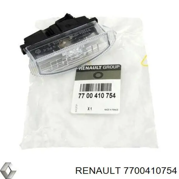 7700410754 Renault (RVI) Lanterna da luz de fundo de matrícula traseira