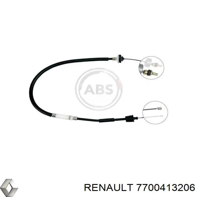 Compre 7700413206 Renault (RVI) Cabo de embraiagem