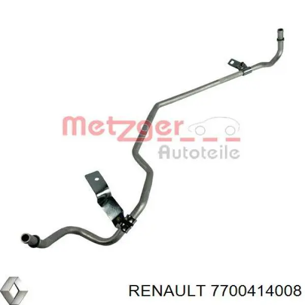 7700414008 Renault (RVI) Mangueira da Direção hidrâulica assistida de pressão baixa, desde a cremalheira (do mecanismo) até o tanque