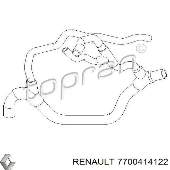 Mangueira (cano derivado) inferior do radiador de esfriamento Renault (RVI) 7700414122 preço, a partir de 52,06 USD