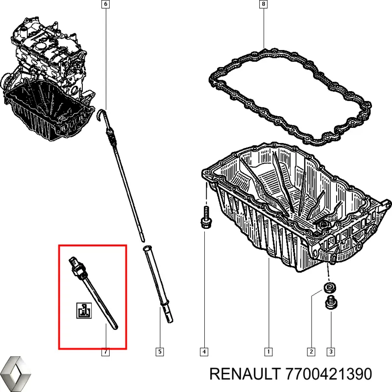 Sensor do nível de óleo de motor Renault (RVI) 7700421390 preço, a partir de 103,20 USD