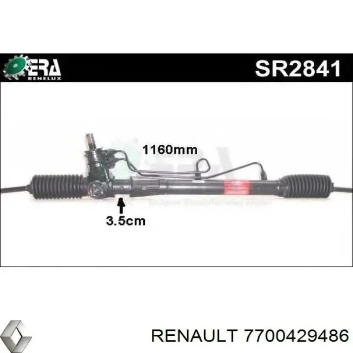 Compre 7700429486 Renault (RVI) Cremalheira da direção