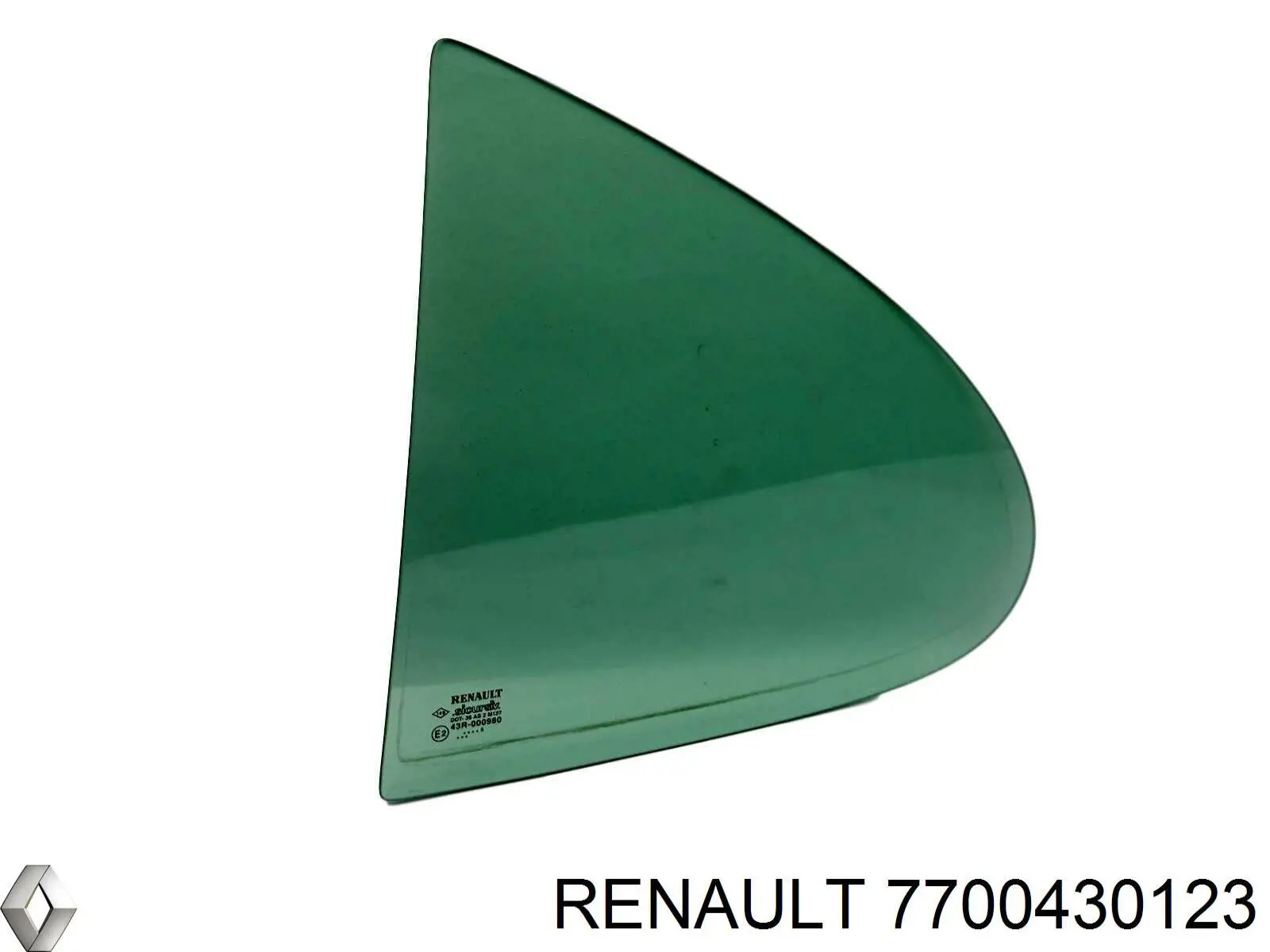 7700430123 Renault (RVI) Vidro da porta traseira direita