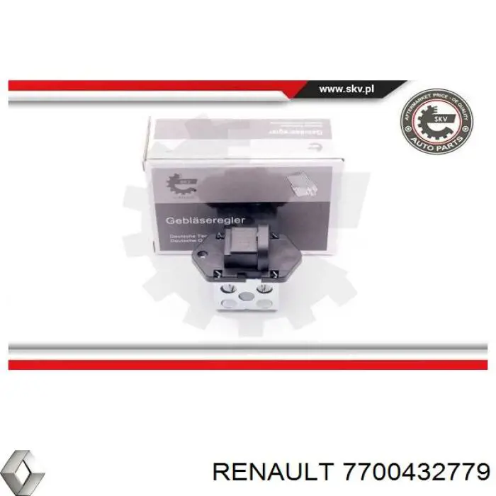 Compre 7700432779 Renault (RVI) Resistor de motorzinho de ventilador de aparelho de ar condicionado