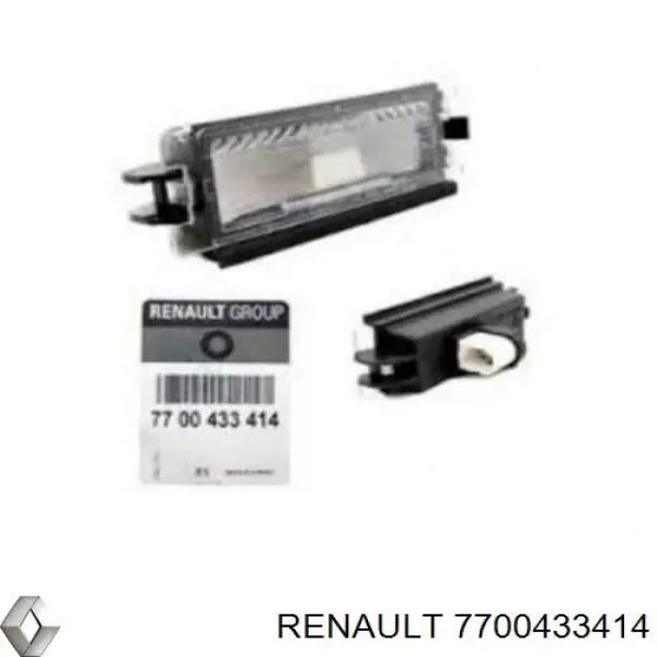 Compre 7700433414 Renault (RVI) Lanterna da luz de fundo de matrícula traseira