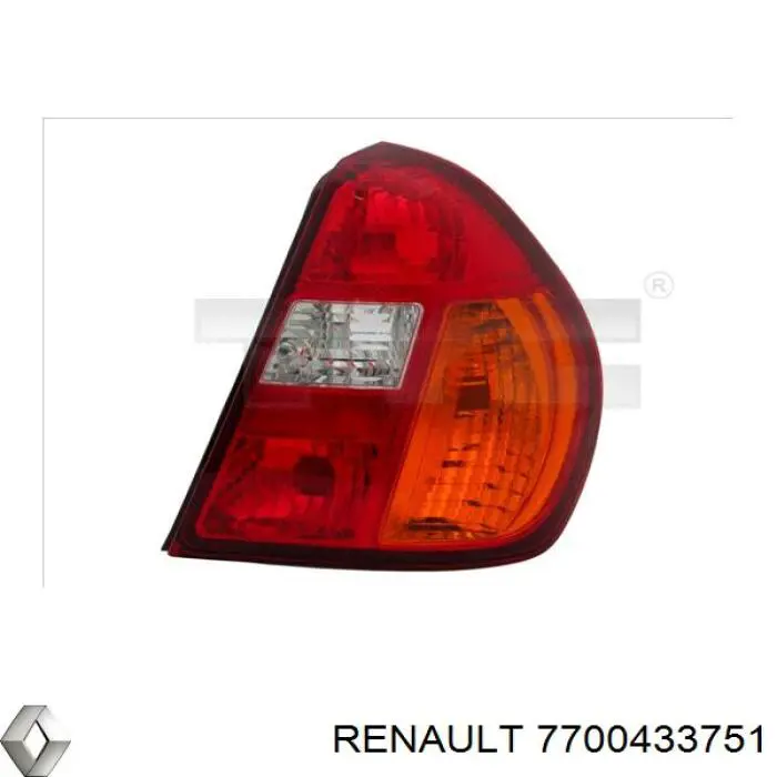 7700433751 Renault (RVI) Lanterna traseira esquerda