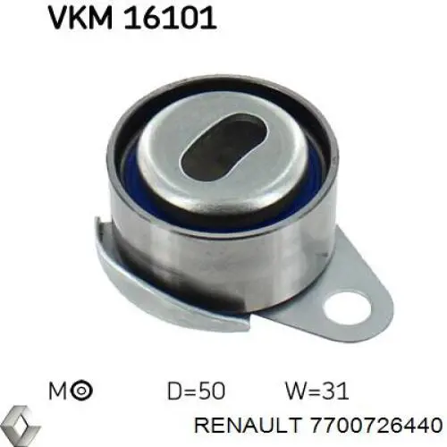 Rolo de reguladora de tensão da correia do mecanismo de distribuição de gás Renault (RVI) 7700726440 preço, a partir de 46,05 USD