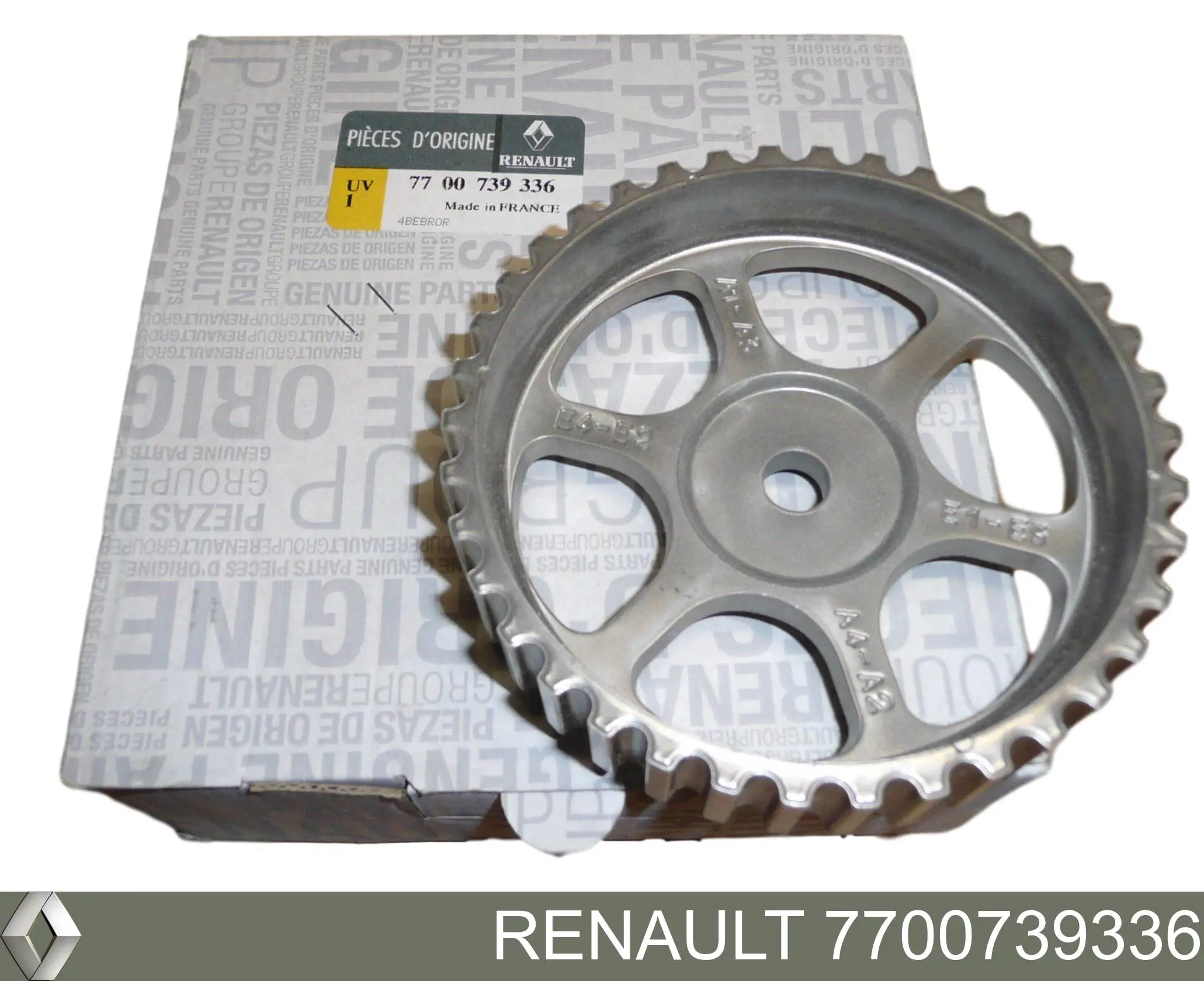 7700739336 Renault (RVI) Engrenagem de cadeia da roda dentada da árvore distribuidora de motor