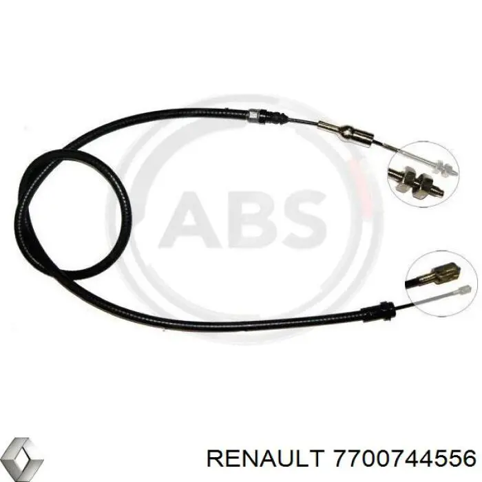 Compre 7700744556 Renault (RVI) Cabo de embraiagem