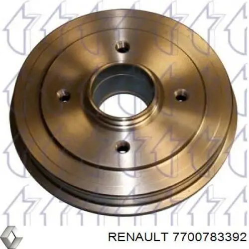 Compre 7700783392 Renault (RVI) Tambor do freio traseiro