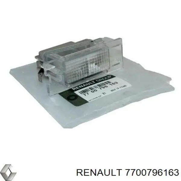 7700796163 Renault (RVI) Lanterna da luz de fundo de matrícula traseira