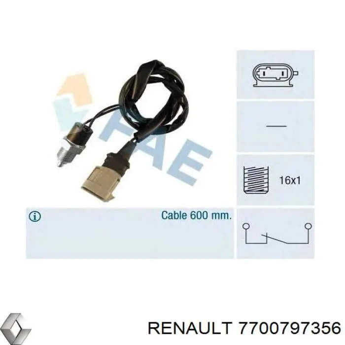 41230 FAE Sensor de ativação das luzes de marcha à ré