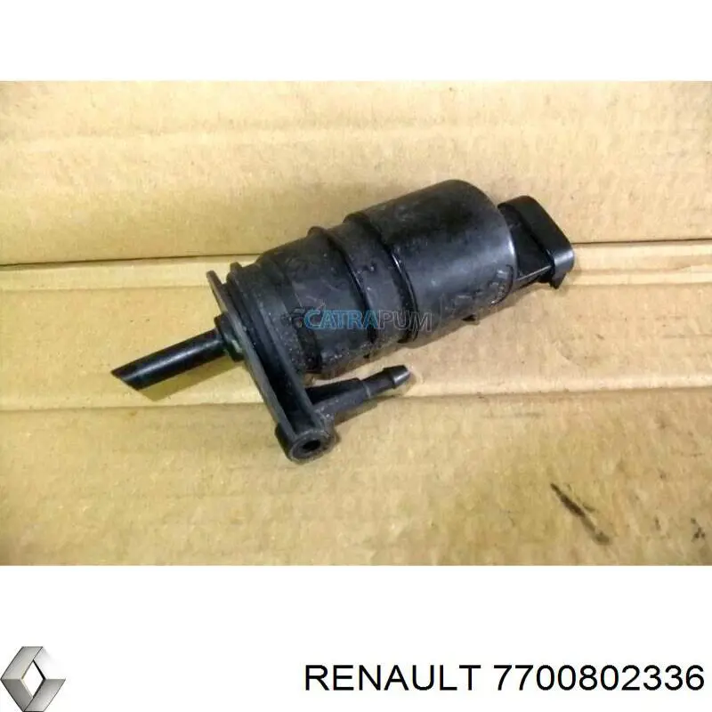 Bomba de motor de fluido para lavador de vidro dianteiro 7700802336 Renault (RVI)