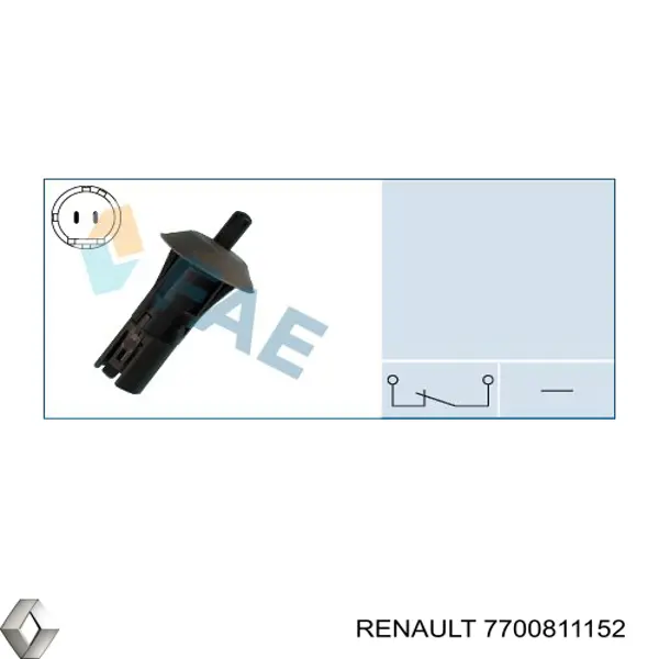 Sensor de fechamento de portas (interruptor de fim de carreira) Renault (RVI) 7700811152 preço, a partir de 11,85 USD