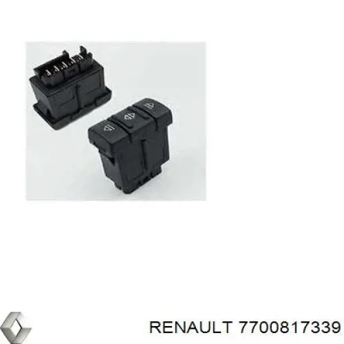 Compre 7700817339 Renault (RVI) Unidade de botões dianteira esquerda de controlo de elevador de vidro