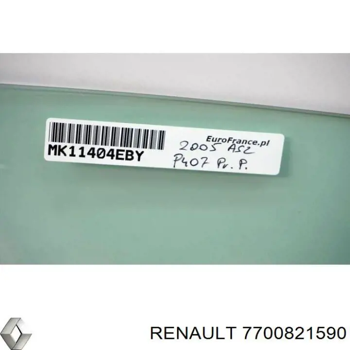 7700821590 Renault (RVI) Vidro de carroçaria (da seção de bagagem) direito