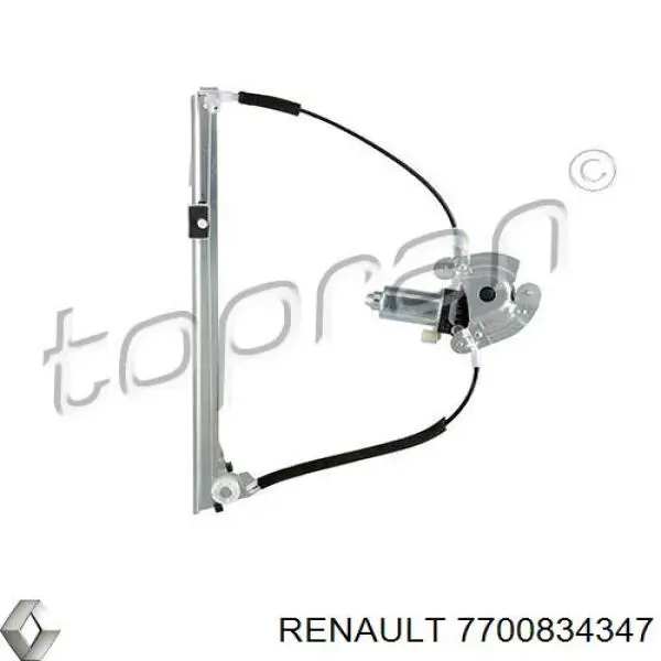 Compre 7700834347 Renault (RVI) Mecanismo de acionamento de vidro da porta dianteira esquerda
