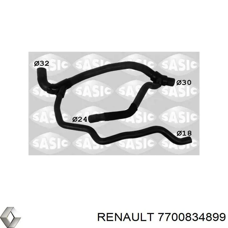Mangueira (cano derivado) do sistema de esfriamento Renault (RVI) 7700834899 preço, a partir de 49,48 USD