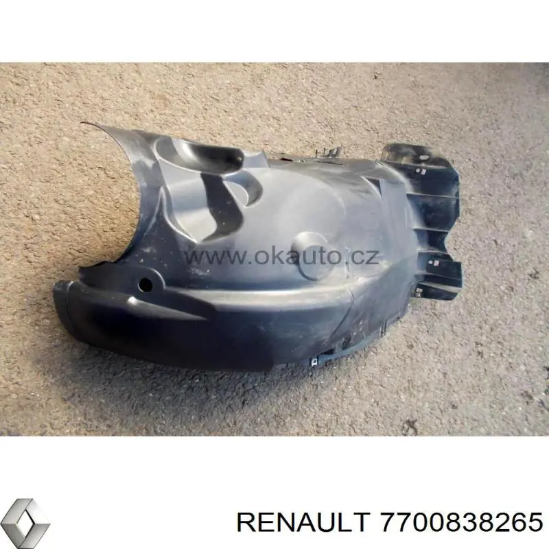 Compre 7700838265 Renault (RVI) Guarda-barras direito dianteiro do pára-lama dianteiro