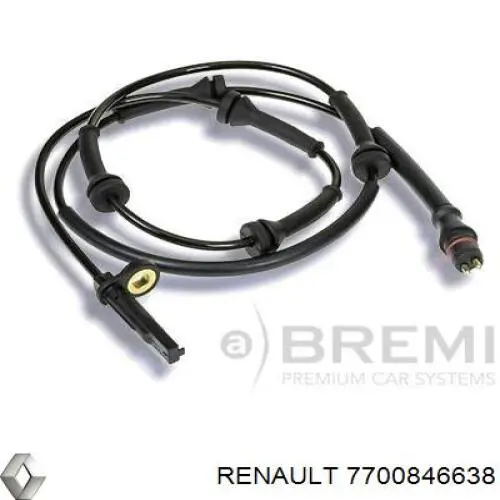 7700846638 Renault (RVI) Sensor ABS dianteiro direito
