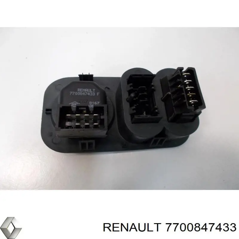 7700847433 Renault (RVI) Unidade de controlo dos espelhos de retrovisão, na porta