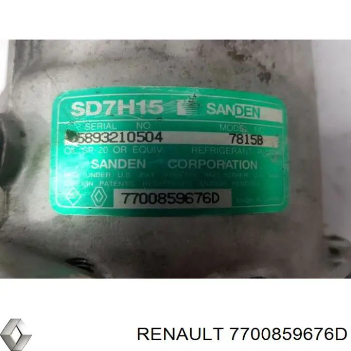 Compressor de aparelho de ar condicionado Renault (RVI) 7700859676D preço, a partir de 59,59 USD