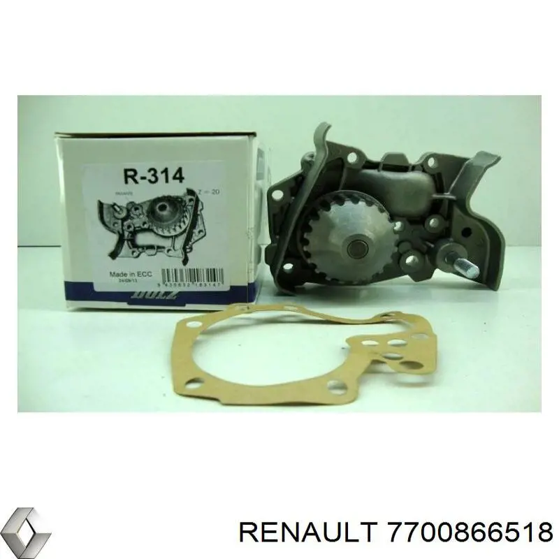 7700866518 Renault (RVI) Bomba de água (bomba) de esfriamento