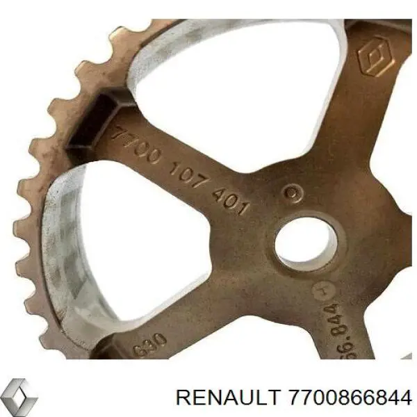 Compre 7700866844 Renault (RVI) Engrenagem de cadeia da roda dentada da árvore distribuidora de motor