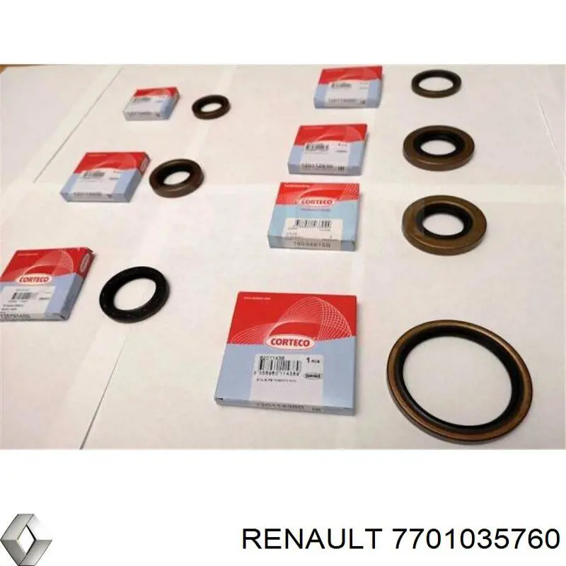 Compre 7701035760 Renault (RVI) Vedação traseira de cambota de motor