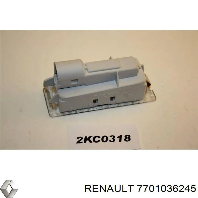7701036245 Renault (RVI) Lanterna da luz de fundo de matrícula traseira