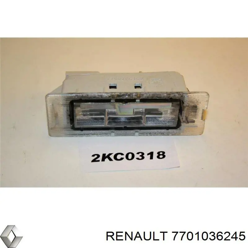 Lanterna da luz de fundo de matrícula traseira Renault (RVI) 7701036245 preço, a partir de 42,18 USD
