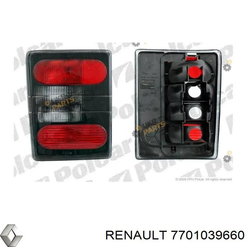 Compre 7701039660 Renault (RVI) Lanterna traseira direita