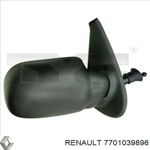 Compre 7701039896 Renault (RVI) Elemento espelhado do espelho de retrovisão esquerdo