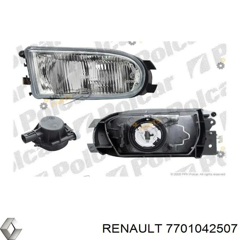 7701042507 Renault (RVI) Luzes de nevoeiro esquerdas