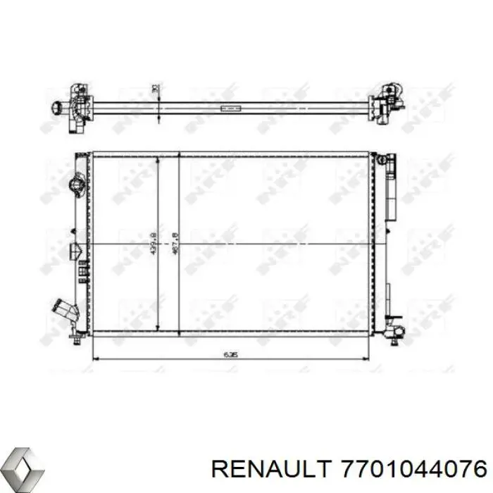 Radiador de esfriamento de motor Nissens 63841 preço, a partir de 63,10 USD