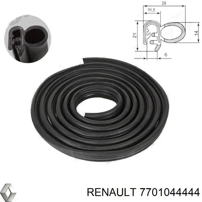 7701044444 Renault (RVI) Vedação da porta lateral (deslizante)