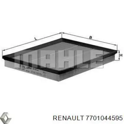 7701044595 Renault (RVI) Filtro de ar